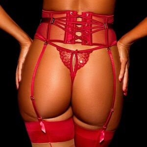 Honey Birdette Gloria Red !! Waspie